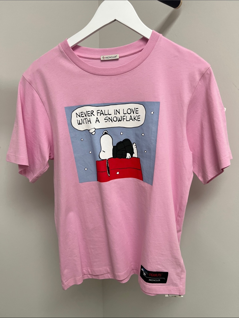 Moncler Pink Snoopy Graphic Tee